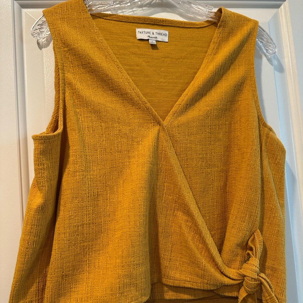 Madewell Texture & Thread Yellow Top - Picture 2 of 3